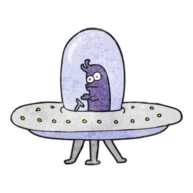 dokulu karikatür uçan daire