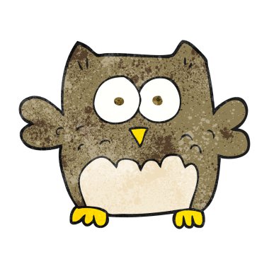 dokulu karikatür baykuş