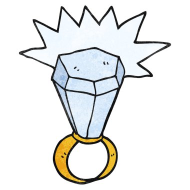 dokulu karikatür büyük elmas yüzük