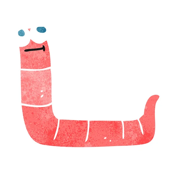 Retro cartoon worm — Stockvector