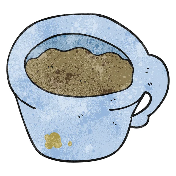 Tasse de café dessin animé texturé — Image vectorielle