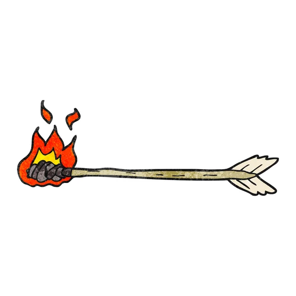 Cartoni animati freccia fiammeggiante — Vettoriale Stock