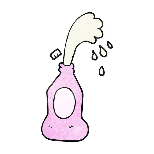 Dekorativní kreslená squirting mléko láhev — Stockový vektor