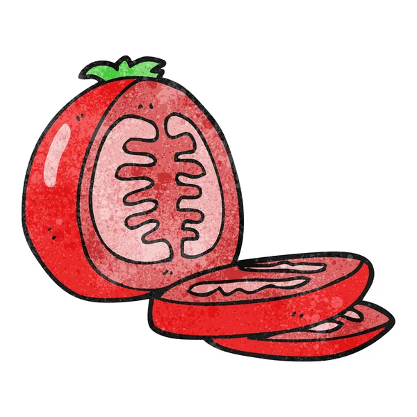 Textured cartoon sliced tomato — Stock Vector