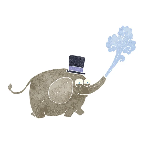 Ретро-мультяшный слон — стоковый вектор