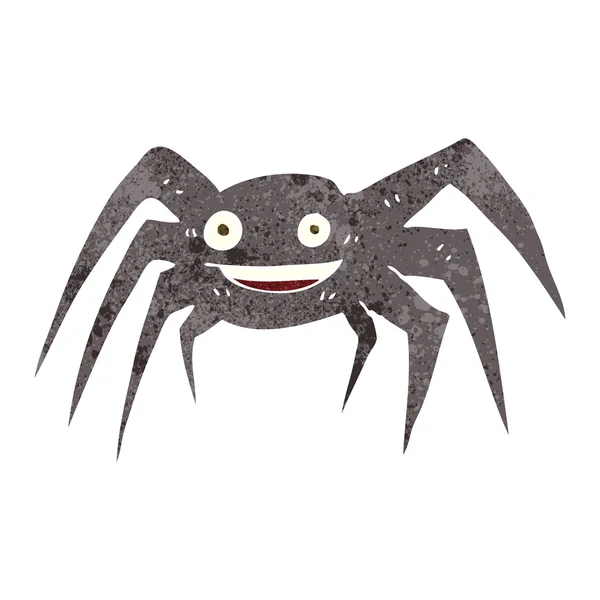 Dibujos animados retro araña feliz — Vector de stock