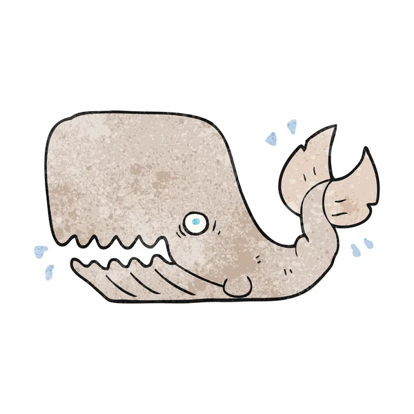 Texturerat cartoon arg whale — Stock vektor