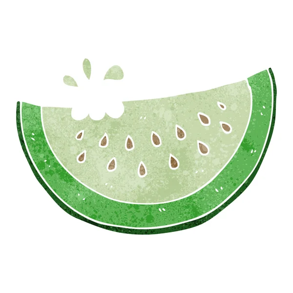 Retro dibujos animados rebanada de melón — Vector de stock