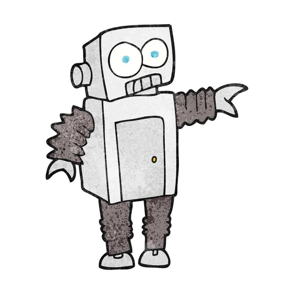 Getextureerde cartoon robot — Stockvector