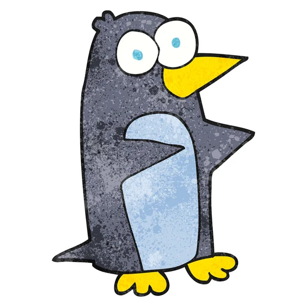 Textured cartoon penguin — Stock Vector