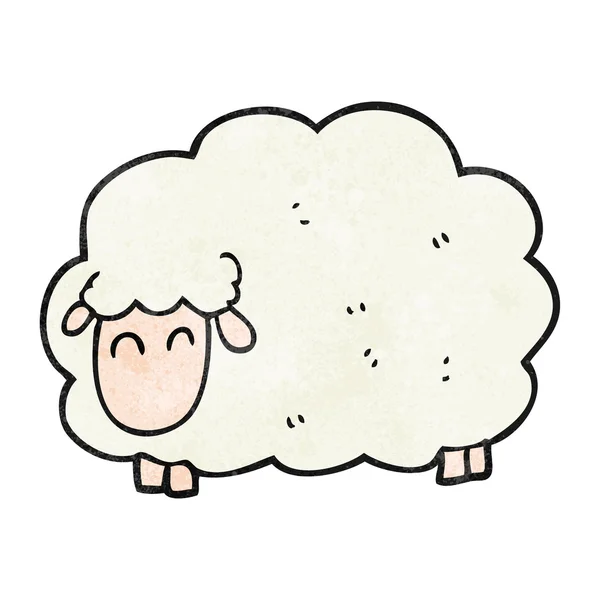 Textured cartoon sheep — Stock Vector