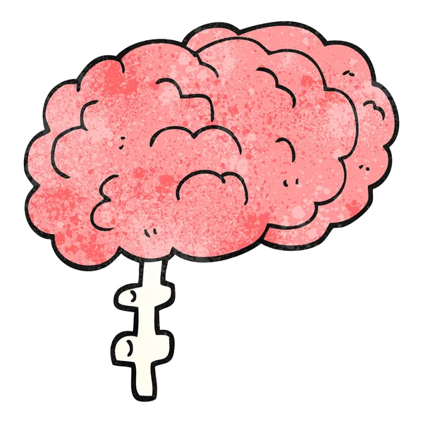 Cerveau dessin animé texturé — Image vectorielle