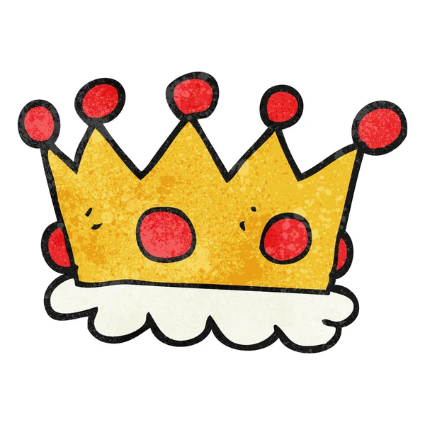 Texturerat cartoon crown — Stock vektor