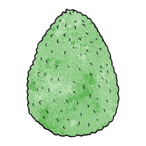 Textured cartoon avocado — Stock Vector