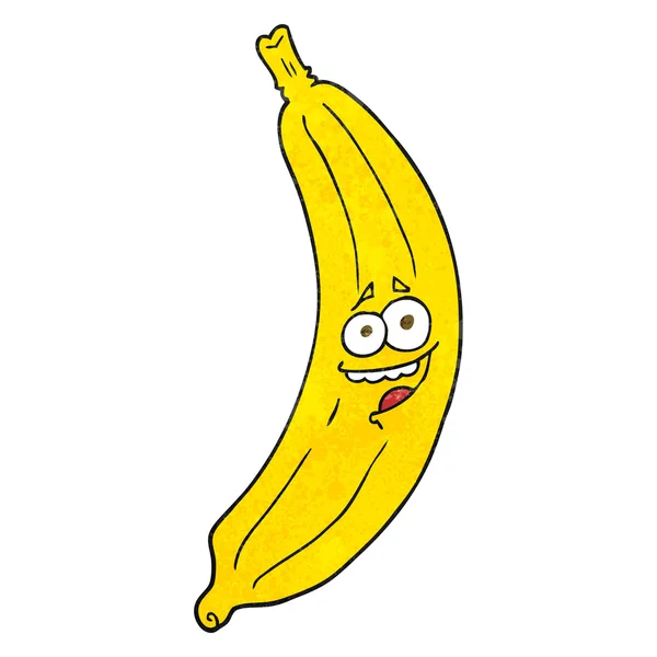 Getextureerde cartoon banaan — Stockvector