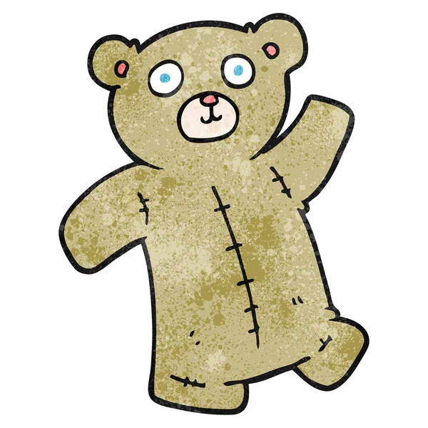 Textured cartoon teddy bear — Stock Vector