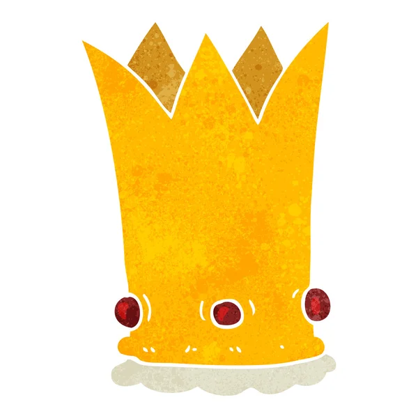 Retro tecknade krona — Stock vektor
