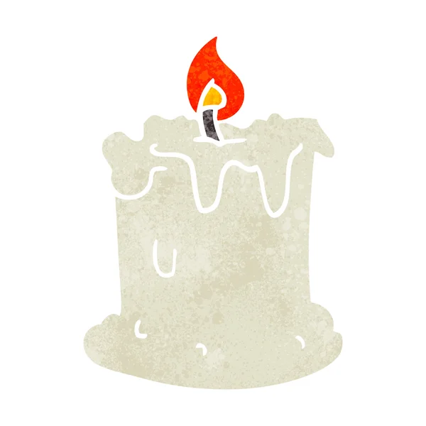 Retro cartoon dribbling candle — Stock Vector