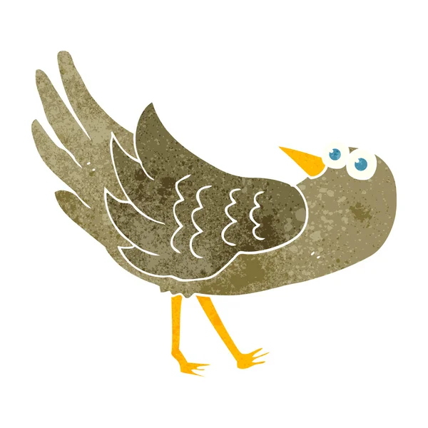 Retro karikatür kuş — Stok Vektör