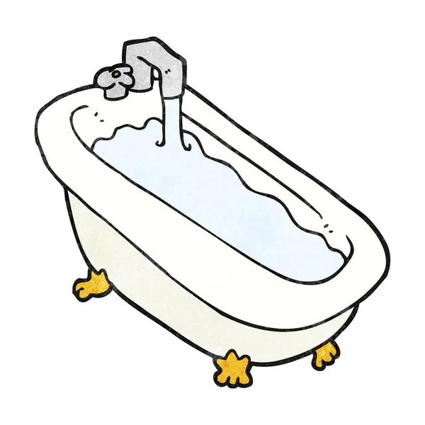 Baño de dibujos animados texturizado lleno de agua — Vector de stock