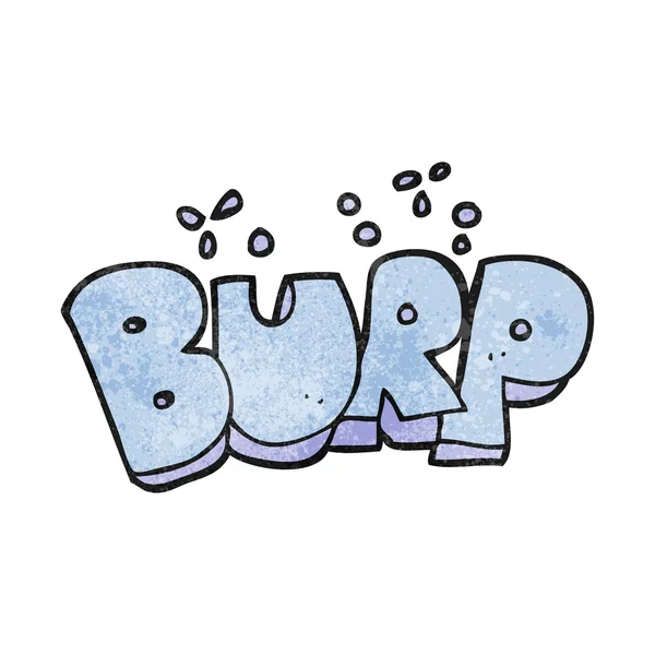 Getextureerde cartoon burp tekst — Stockvector