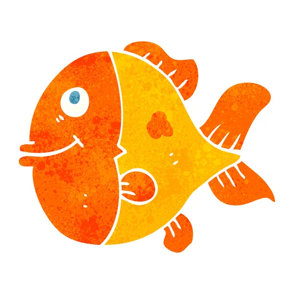 Pesce cartone animato retrò — Vettoriale Stock