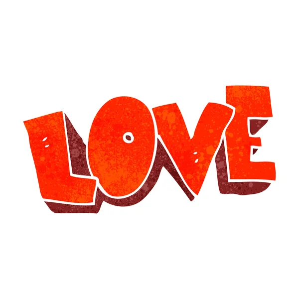 Retro cartoon liefde symbool — Stockvector