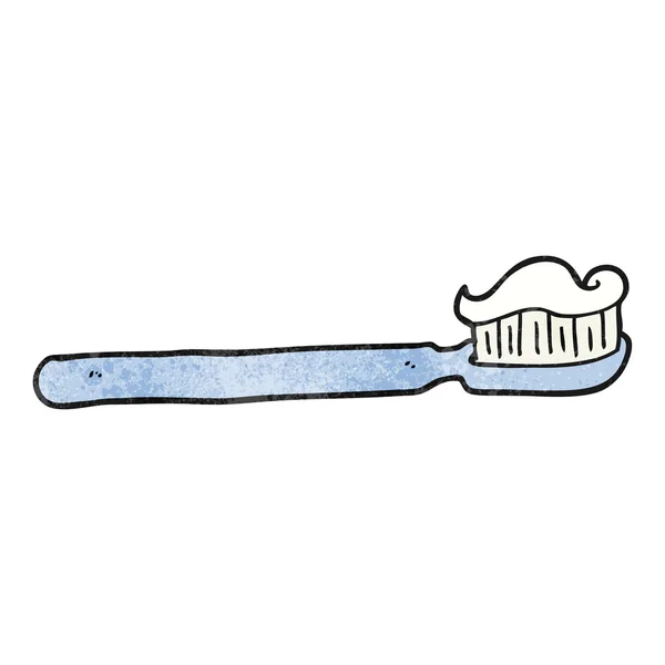 Brosse à dents dessin animé texturé — Image vectorielle