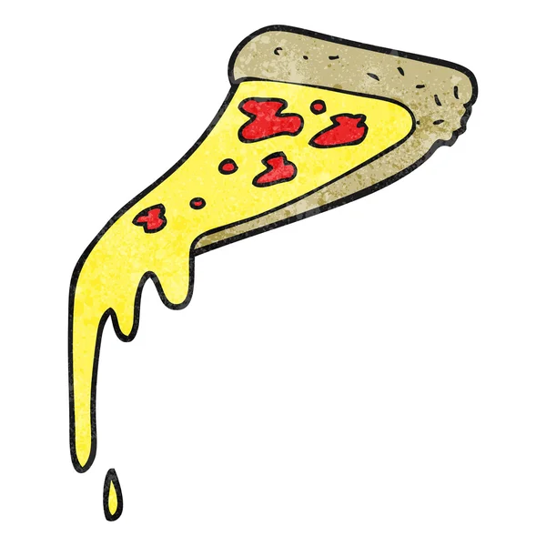 Fatia de pizza de desenhos animados texturizados — Vetor de Stock