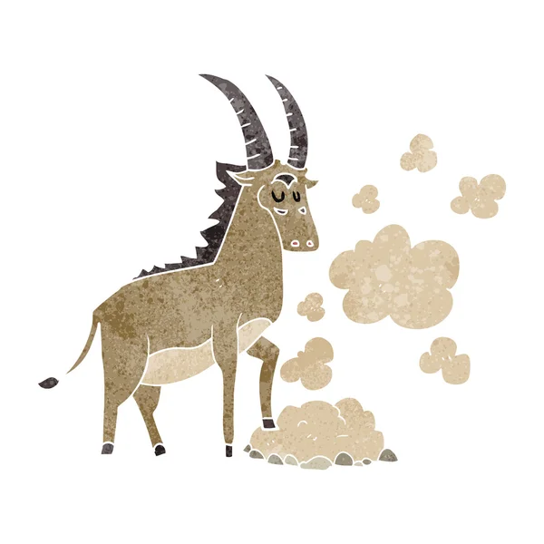 Retro karikatür antilop — Stok Vektör