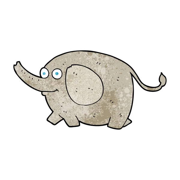 Gajah kartun bertekstur - Stok Vektor