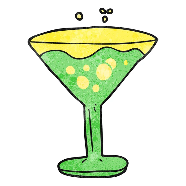 Cocktail dessin animé texturé — Image vectorielle