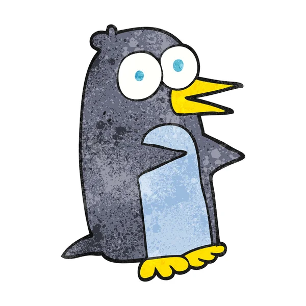 Pinguim de desenho animado texturizado — Vetor de Stock