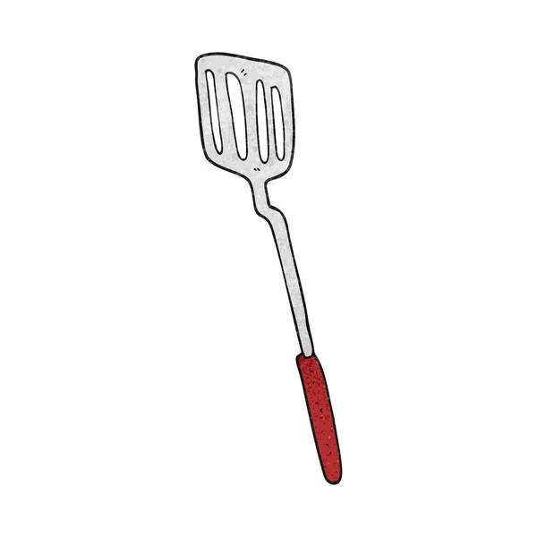 Dokulu karikatür spatula — Stok Vektör