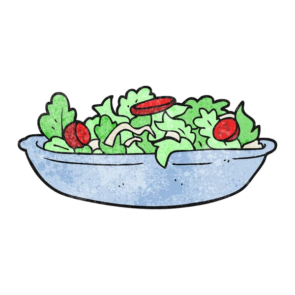 Ensalada de dibujos animados con textura — Vector de stock