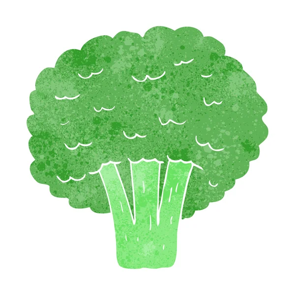 Retro cartoon broccoli — Stock Vector