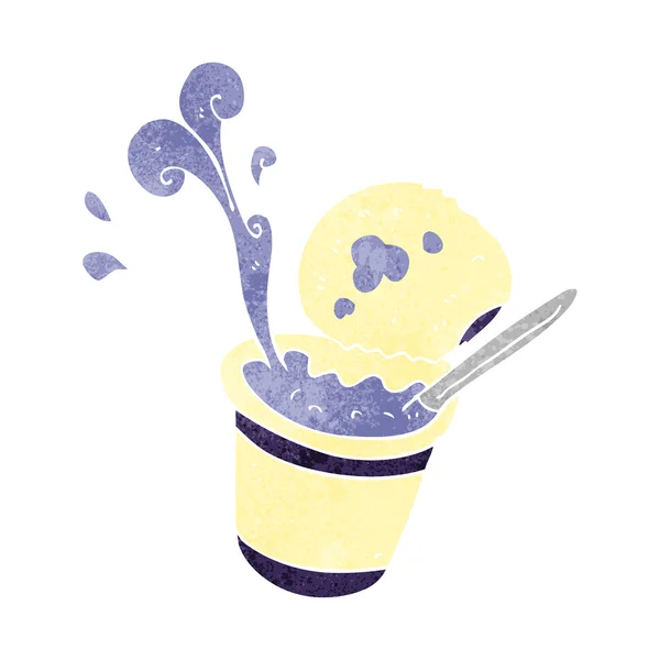 FreeHand kartong yoghurt — Stock vektor