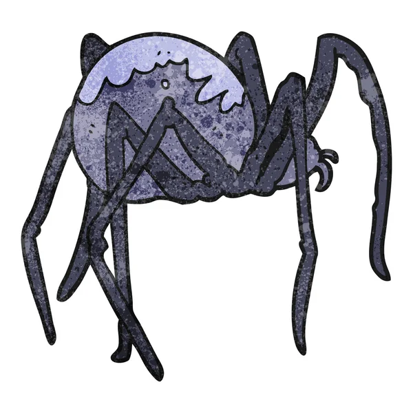 Aranha assustadora de desenhos animados texturizados — Vetor de Stock