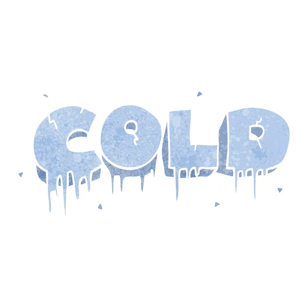 Rétro dessin animé froid texte symbole — Image vectorielle