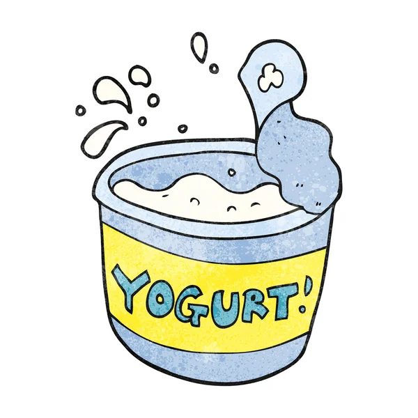 Texturerat cartoon Yoghurt — Stock vektor