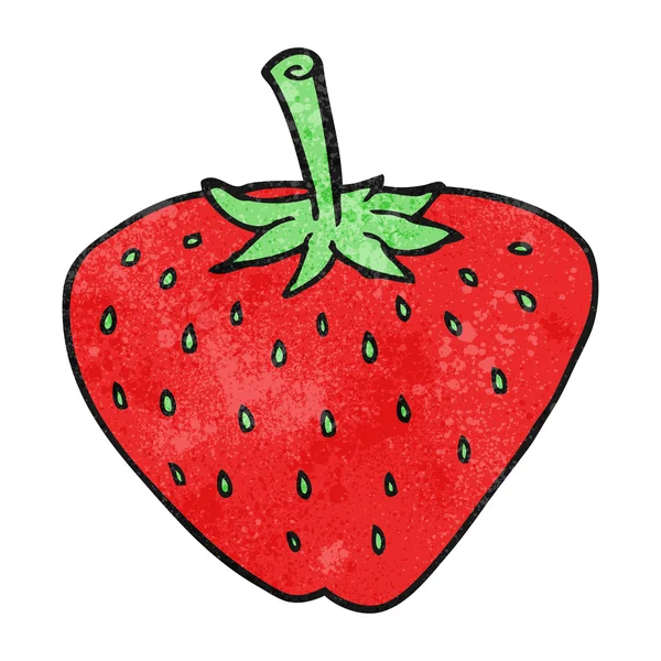Texturierte Cartoon-Erdbeere — Stockvektor