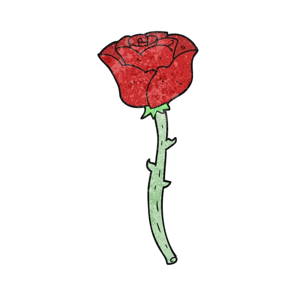 Rosa de dibujos animados texturizados — Vector de stock