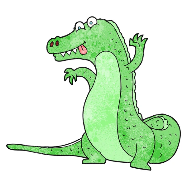 Crocodile dessin animé texturé — Image vectorielle