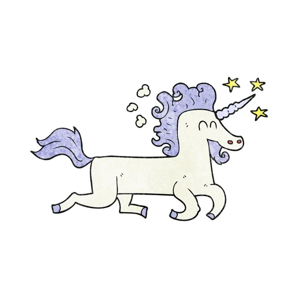 Textured cartoon unicorn — Stock Vector