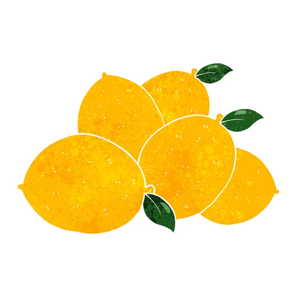 Retro cartoon citroner — Stock vektor