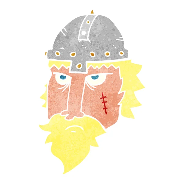 Retro cartoon viking warrior — Stock Vector