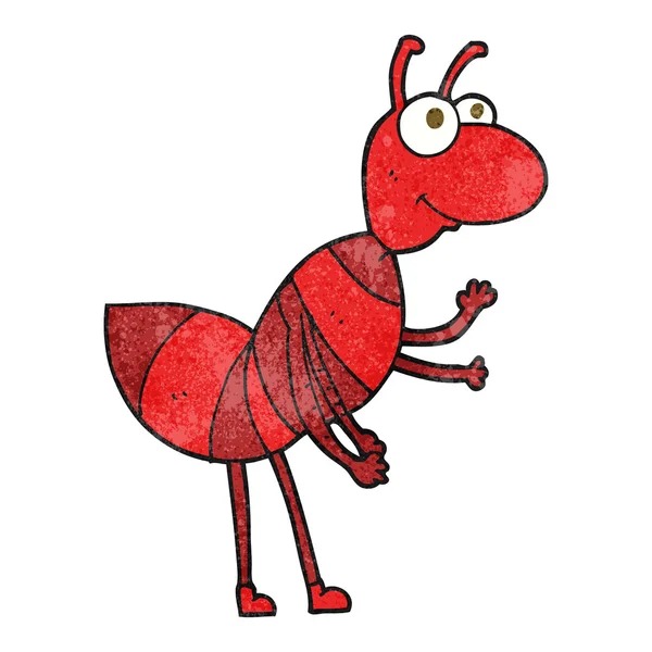 Texturerat cartoon ant — Stock vektor