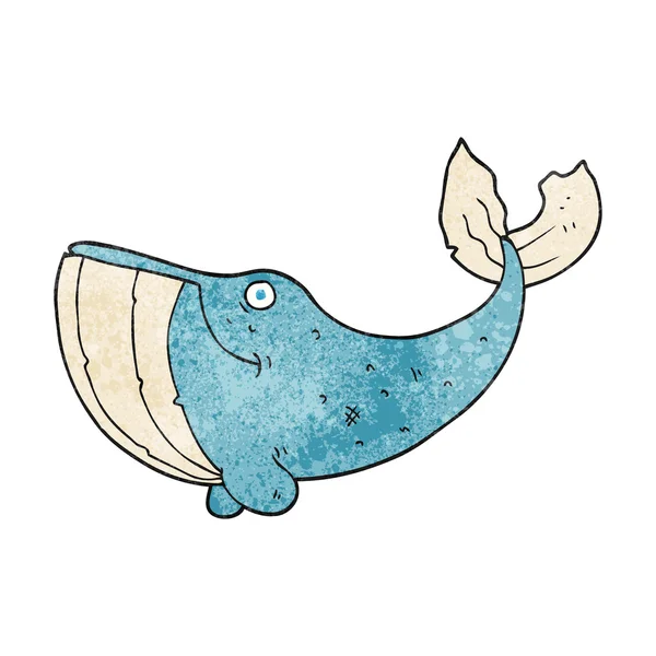 Teksturowane kreskówka wieloryb — Wektor stockowy