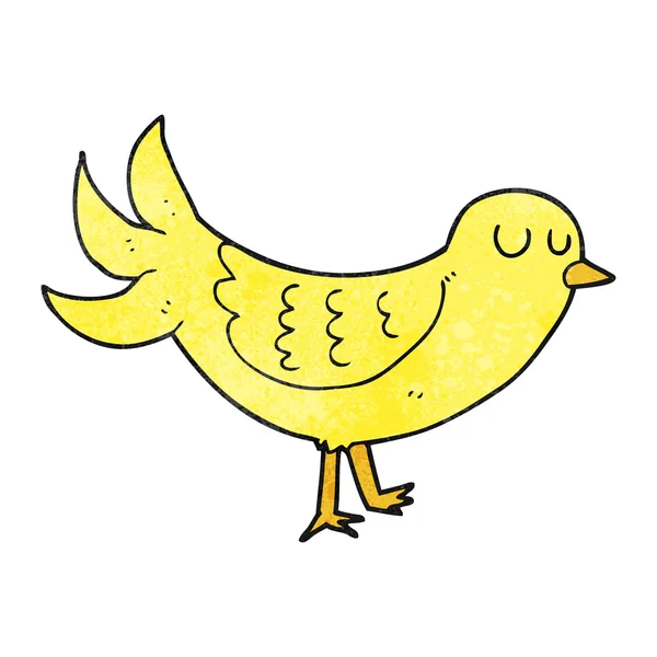 Testurizzato uccello del fumetto — Vettoriale Stock