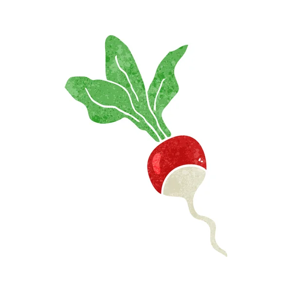 Retro cartoon radish — Stock Vector